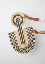 Maravi Patterned Black & Natural Woven Wall Art-Wall Décor-Parc Decor