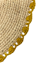 Marigold Raffia Placemats, Boho Round Natural Hand Woven Placemats, Table Mats for Dining Table-table tops-Parc Decor