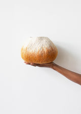 Marigold Yellow Ombre Wool Ukhamba Bowl-Baskets & Vessels-Parc Decor