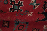 Maroon and Black Traditional Oriental Hand Knotted Custom Made wool Area Rug
