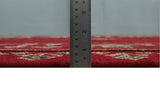 Maroon Indian Wedding 5x7, Hand Spun Wool Hand Knotted Antique Rug | KNT20