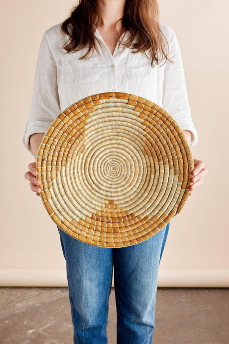 Maua Banana Bark Wall Basket-Wall Basket-Parc Decor