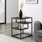 Maya 16" Contemporary Metal and Wood Side Table-Occasional-Parc Decor