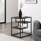 Maya 16" Contemporary Metal and Wood Side Table-Occasional-Parc Decor