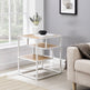 Maya 16" Contemporary Metal and Wood Side Table-Occasional-Parc Decor