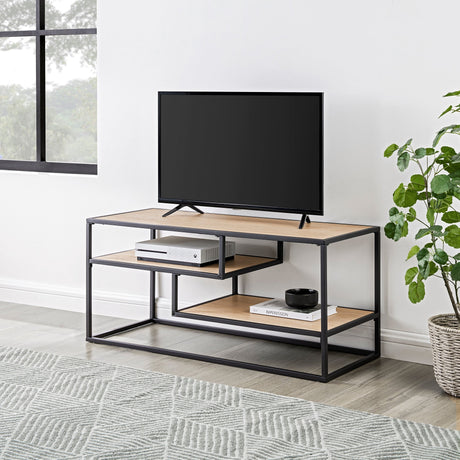Maya 40" Contemporary Metal TV Stand-Entertainment-Parc Decor