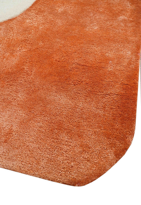 Maze Custom Made Modern Design Beige Hand Tufted Wool Rug