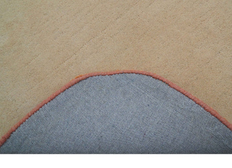 Maze Custom Made Modern Design Beige Hand Tufted Wool Rug