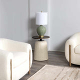 McMurray Green Textured Table Lamp-Lighting-Parc Decor