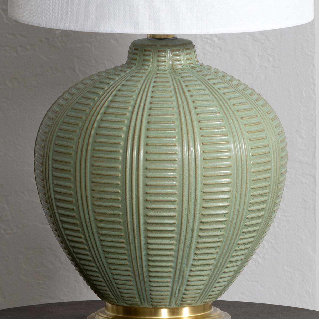 McMurray Green Textured Table Lamp-Lighting-Parc Decor