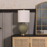 McMurray Green Textured Table Lamp-Lighting-Parc Decor
