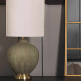 McMurray Green Textured Table Lamp-Lighting-Parc Decor