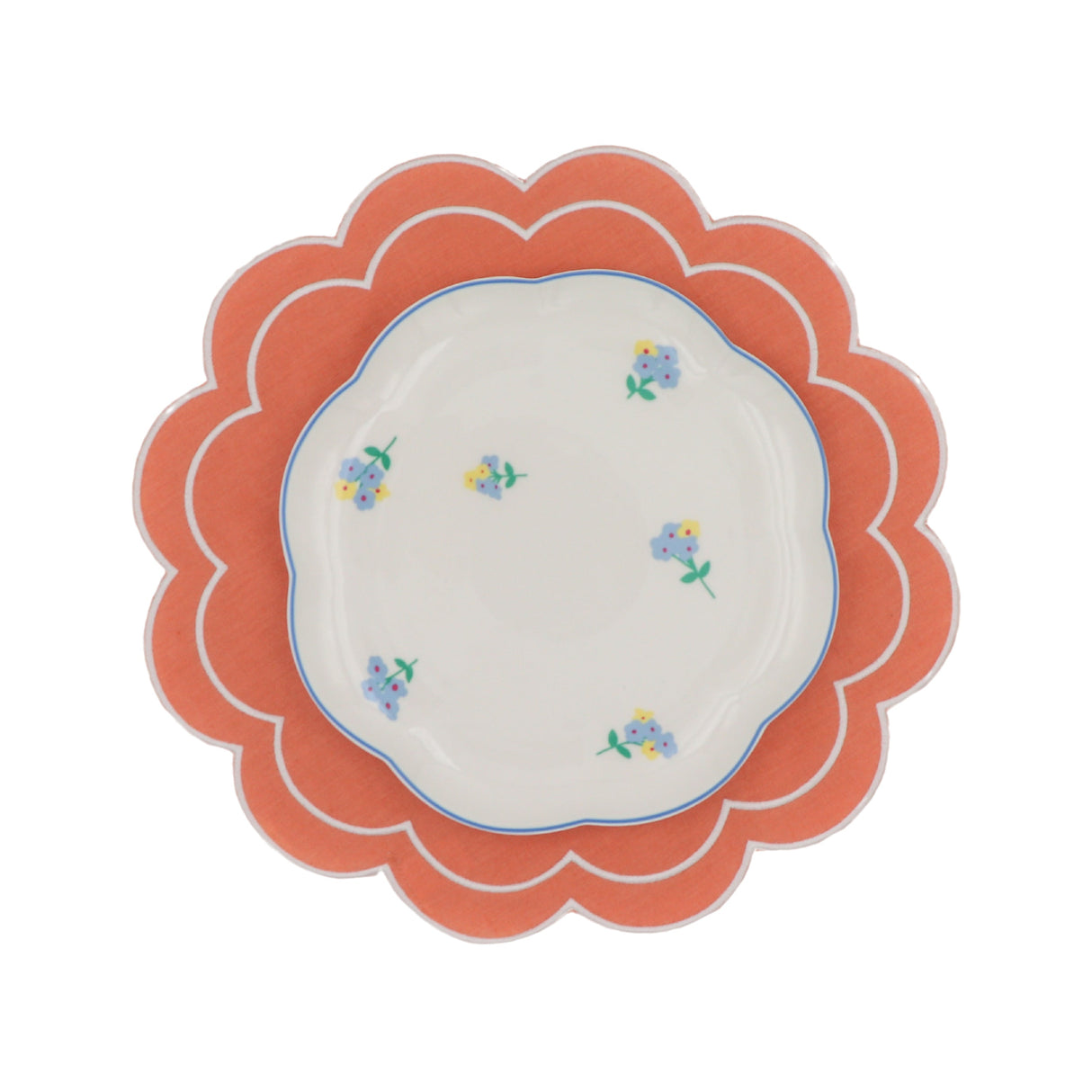 Meadow Flora Dinner Plate - Set of 4 (+1 Bonus Plate)-Dinner Plate-Parc Decor
