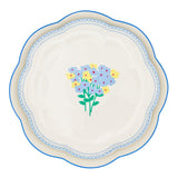 Meadow Flora Scalloped Ceramic Dinner Plates – Case of 12 (+3 Bonus Plates)