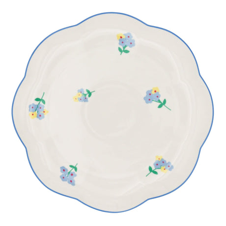 Meadow Flora Scalloped Ceramic Dinner Plates – Case of 12 (+3 Bonus Plates)