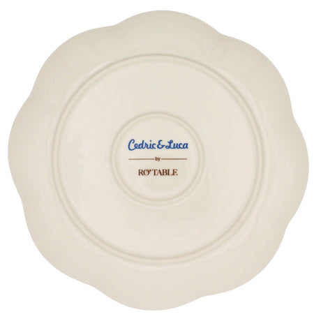 Meadow Flora Scalloped Ceramic Dinner Plates – Set of 4 (+1 Bonus Plate)