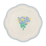 Meadow Flora Scalloped Ceramic Starter Plates – Set of 4 (+1 Bonus Plate)