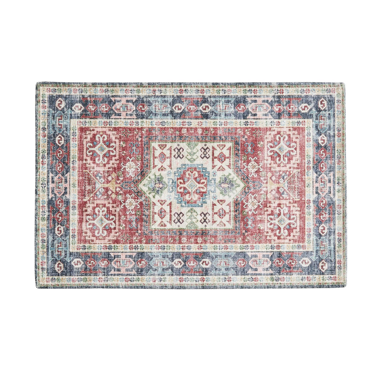 Medallion Machine Washable Accent Area Rug 3' x 5' - Nava Collection-Rugs-Parc Decor