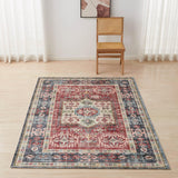 Medallion Machine Washable Accent Area Rug 5' x 7' - Nava Collection-Rugs-Parc Decor