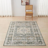 Medallion Machine Washable Accent Area Rug 5' x 7' - Nava Collection-Rugs-Parc Decor