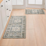 Medallion Machine Washable Accent Area Rug & Runner 2 Pack - Nava Collection-Rugs-Parc Decor