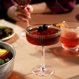 Meridian Crystal Coupe Glasses Set of 2