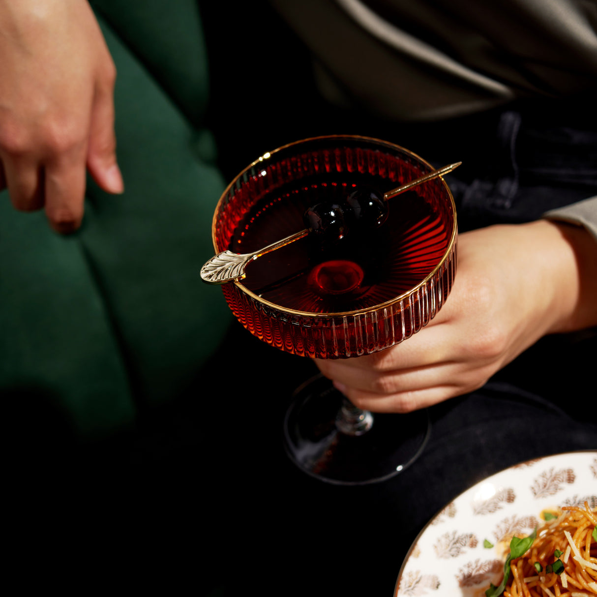 Meridian Crystal Coupe Glasses Set of 2-product_type::stemmed_cocktail_glasses-Parc Decor