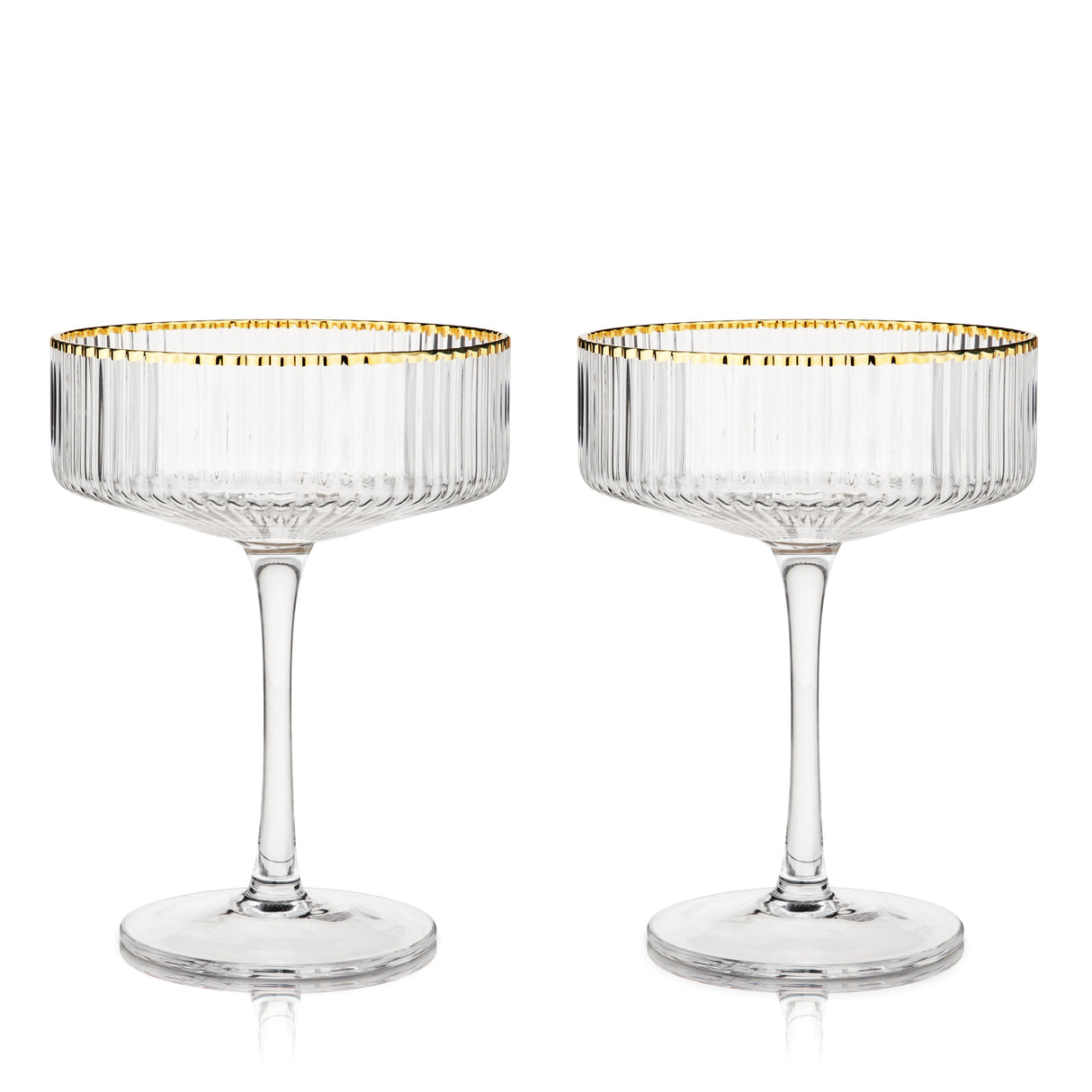Meridian Crystal Coupe Glasses Set of 2-product_type::stemmed_cocktail_glasses-Parc Decor