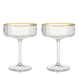 Meridian Crystal Coupe Glasses Set of 2-product_type::stemmed_cocktail_glasses-Parc Decor