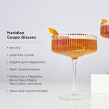 Meridian Crystal Coupe Glasses Set of 2-product_type::stemmed_cocktail_glasses-Parc Decor