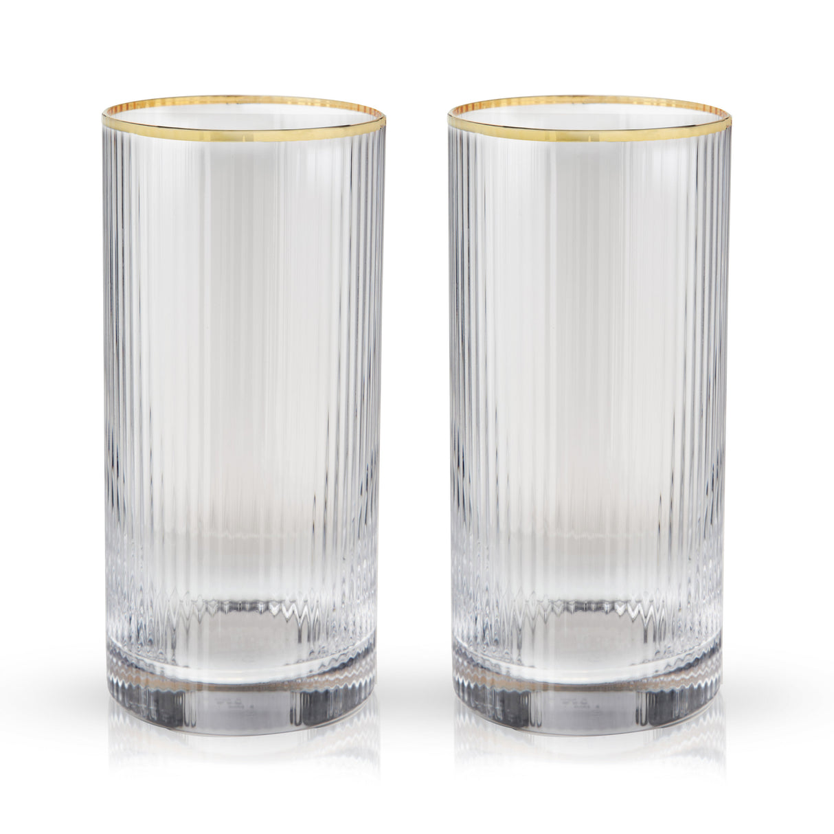 Meridian Crystal Highball Glasses Set of 2-product_type::stemless_cocktail_glasses-Parc Decor
