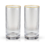 Meridian Crystal Highball Glasses Set of 2-product_type::stemless_cocktail_glasses-Parc Decor