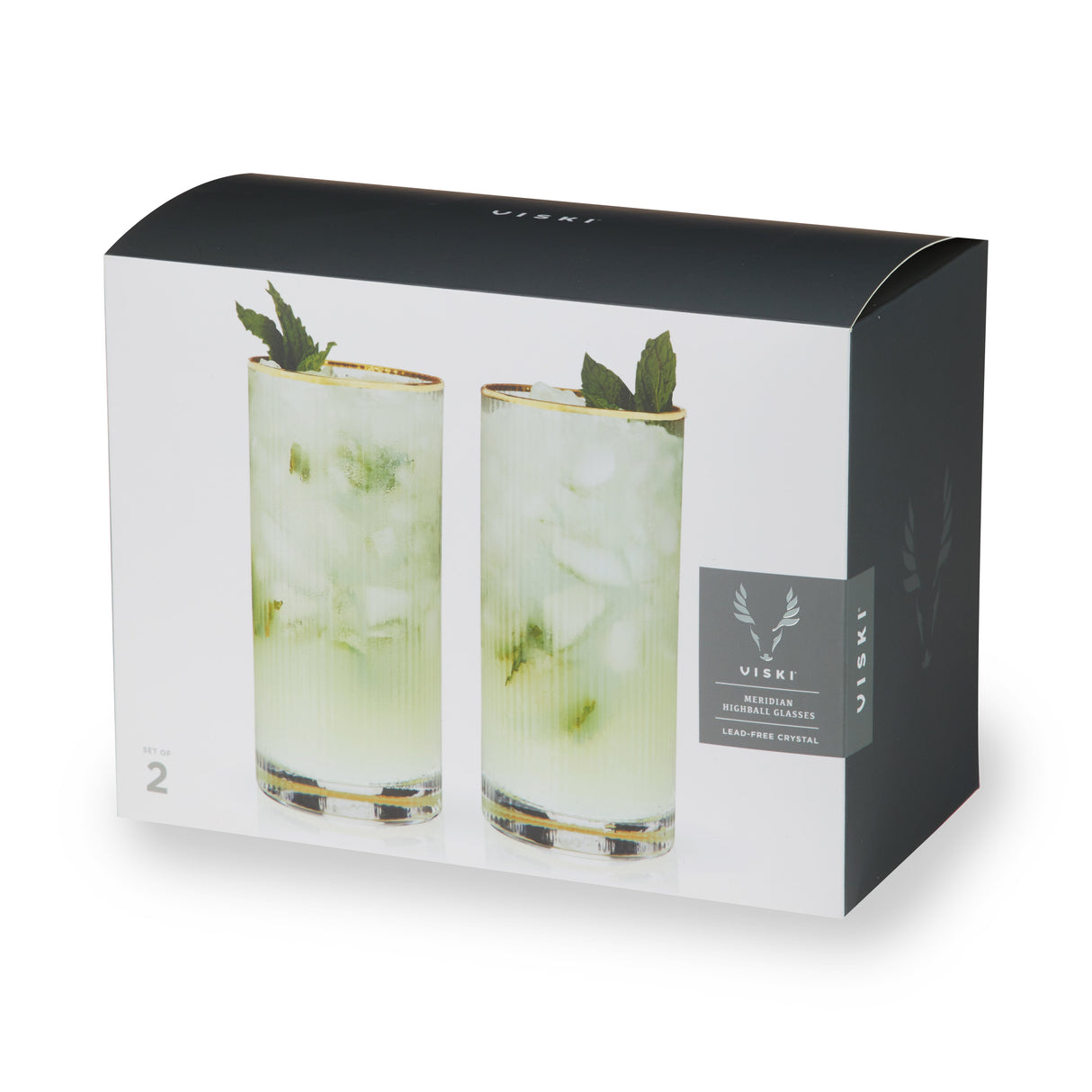 Meridian Crystal Highball Glasses Set of 2-product_type::stemless_cocktail_glasses-Parc Decor