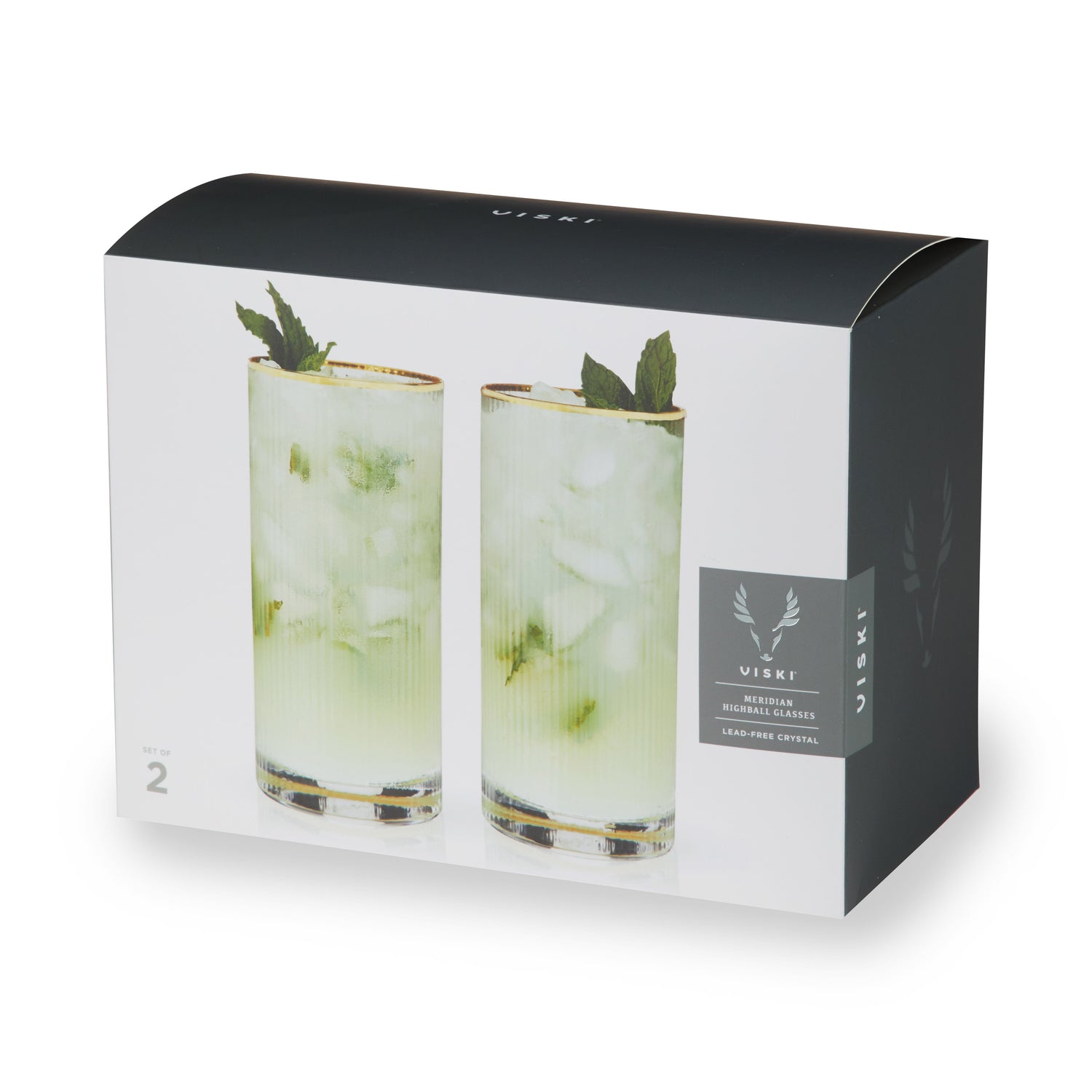 Meridian Crystal Highball Glasses Set of 2-product_type::stemless_cocktail_glasses-Parc Decor