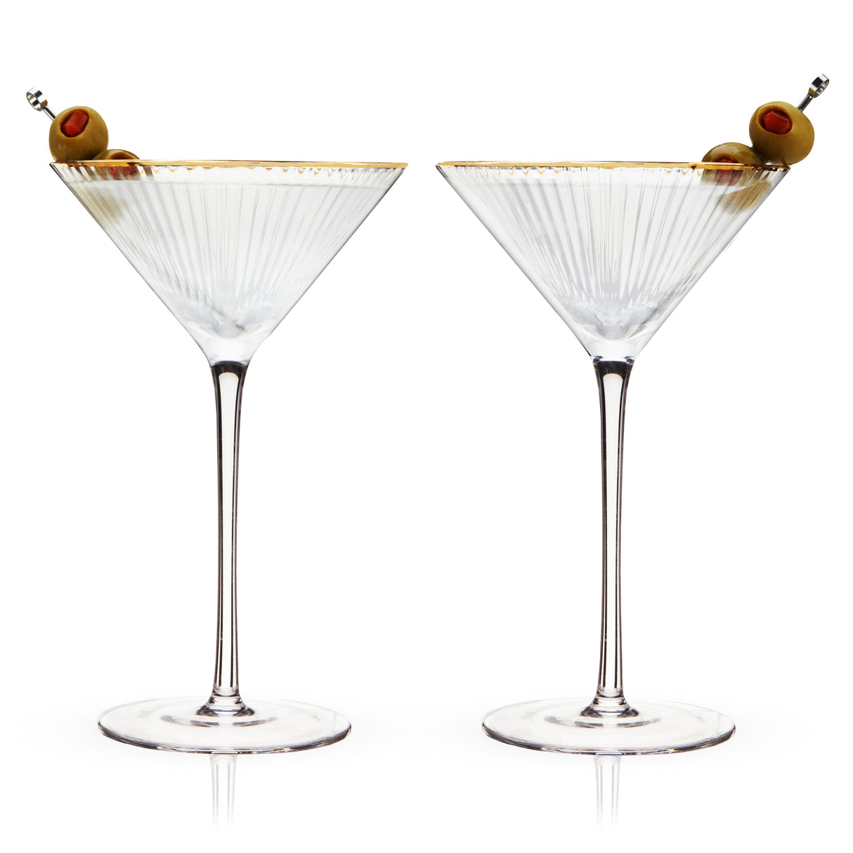 Meridian Crystal Martini Glasses Set of 2-product_type::stemmed_cocktail_glasses-Parc Decor