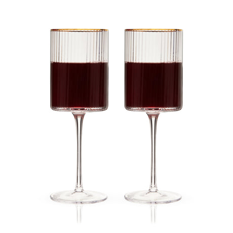 Meridian Crystal Wine Glasses Set of 2-product_type::stemmed_wine_glasses-Parc Decor