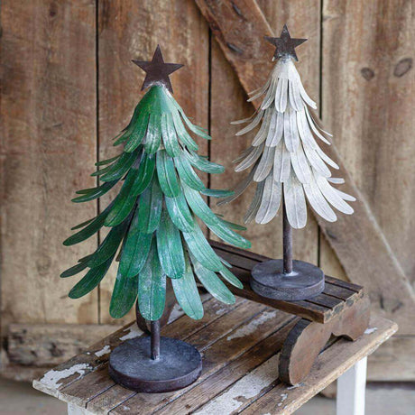 Metal Christmas Trees (Set of 2)-christmas decor-Parc Decor