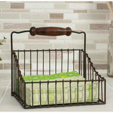 Metal Farmhouse Napkin Caddy with Handle-napkin holder-Parc Decor