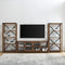 Metal X Accent Wall with 70" Glass Door TV Console-Entertainment-Parc Decor