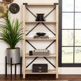 Metal X Bookshelf-Home Office-Parc Decor