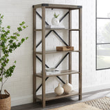 Metal X Bookshelf-Home Office-Parc Decor