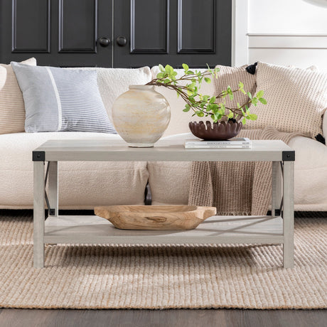 Metal X Coffee Table-Occasional-Parc Decor