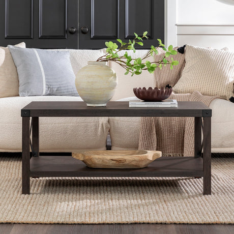 Metal X Coffee Table-Occasional-Parc Decor