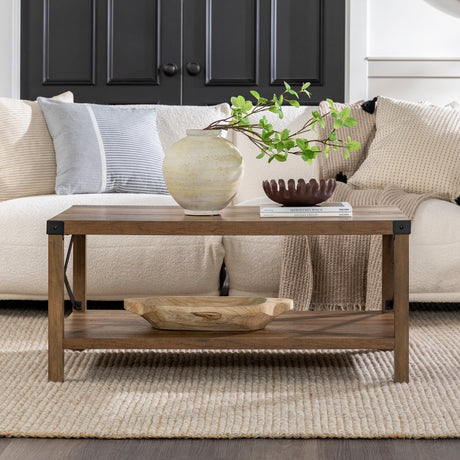 Metal X Coffee Table-Occasional-Parc Decor