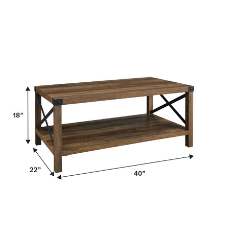 Metal X Coffee Table-Occasional-Parc Decor