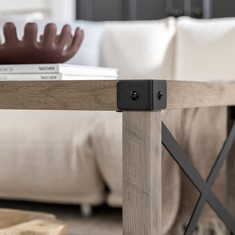 Metal X Coffee Table-Occasional-Parc Decor