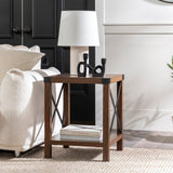 Metal X Side Table-Occasional-Parc Decor