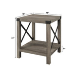 Metal X Side Table-Occasional-Parc Decor