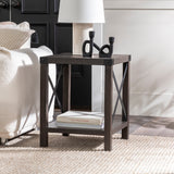 Metal X Side Table-Occasional-Parc Decor