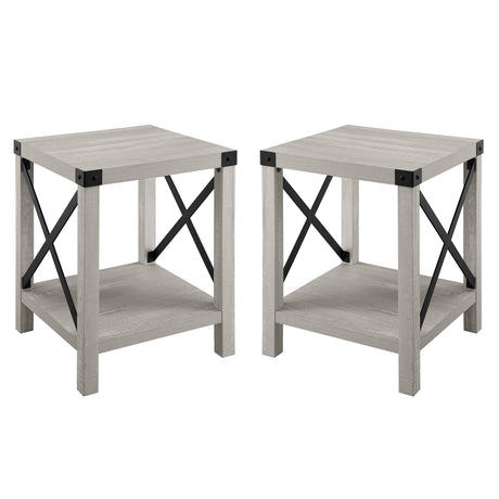 Metal X Side Tables, Set of 2-Occasional-Parc Decor